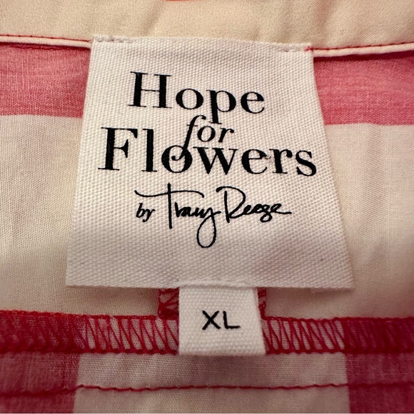 Hope for Flowers/Tracy Reece | awning stripe tucked sleeve top red/cream - Picture 10 of 16
